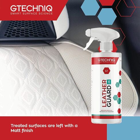 Gtechniq - L1 Leather Guard AB - BioCote Technology, Protection Against UV Rays, Abrasion Damage, Dyes Transfer and Other Discolorations, Matte Finish (500 milliliters) in Saudi Arabia