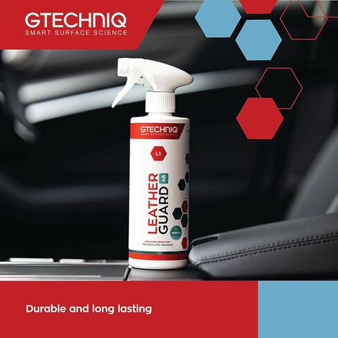 Gtechniq - L1 Leather Guard AB - BioCote Technology, Protection Against UV Rays, Abrasion Damage, Dyes Transfer and Other Discolorations, Matte Finish (500 milliliters) in Saudi Arabia