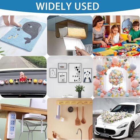 شريط مزدوج الجوانب للجدران، شريط تثبيت قابل للإزالة وشديد التحمل - لاصق قوي، قابل للغسل وقابل لإعادة الاستخدام - شريط حائط لتزيين السجاد بالصور - بكرة شريط 6.56 قدم، 1.18 بوصة in Kuwait