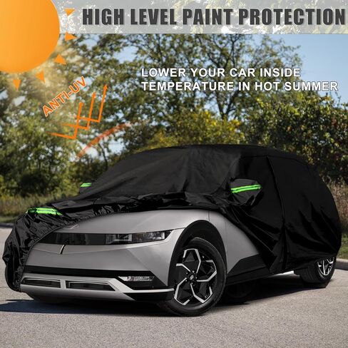 Waterproof Car Cover Replace for 2021-2024 Hyundai ioniq 5 SE/SE Standard Range/SEL/Limited, 210T Plus Cotton Inner with Zipper&Charging Hole for Car Dust Snow Rain Hail Protection in Saudi Arabia