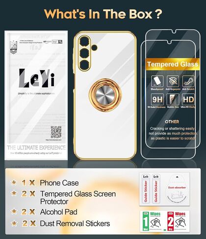 LeYi for Galaxy S20-FE-5G Case: with Screen Protector [2 Pack], 360° Rotatable Ring Holder Magnetic Metal Kickstand, Plating Rose Gold Edge Soft Protective for Women Girls, Blue in Kuwait