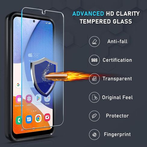 Janmitta Compatible with Galaxy A54 5G Case,with 1 Pack Screen Protector+1 Pack Camera Lens Protector,Shockproof Full Body Phone Cover,Built in Finger Ring Holder Kickstand,2023 Black Matte in Saudi Arabia