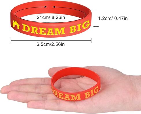 24 قطعة من الأساور المطاطية التحفيزية من ASTARON، أساور سيليكون ملهمة للرجال والنساء والأطفال والكبار، 6 أنماط in Kuwait