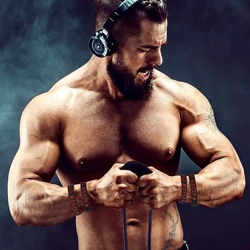 24 قطعة من الأساور المطاطية التحفيزية من ASTARON، أساور سيليكون ملهمة للرجال والنساء والأطفال والكبار، 6 أنماط in Kuwait