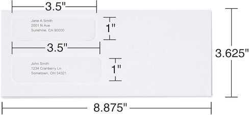 394062 مغلفات لاصقة ذات نافذة مزدوجة، 500/BX in Kuwait
