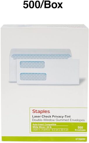 394062 مغلفات لاصقة ذات نافذة مزدوجة، 500/BX in Kuwait