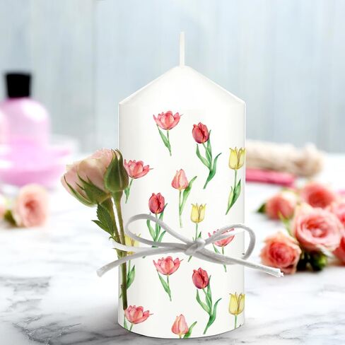 66 Pcs DIY Candle Painting Kit with Tea Lights Candles Include 6 White Pillar Candles 60 Colored Tealight Candles for Crafts Birthday Wedding Party Favors(2" X 5") in Saudi Arabia