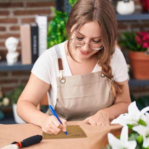 عبوة من 50 شهادة هدايا من AnyDesign مع 50 ظرفًا قسيمة فارغة من ورق كرافت ريفي مع الاسم والعنوان للشركات الصغيرة، مقاس 4.7 × 2.4 بوصة in Saudi Arabia