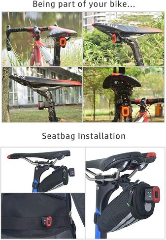 USB Rechargeable LED Bike Tail Light, CUBELITE II Smart Bicycle Light, Brake Induction, Multiple Lighting Mode, IPX5 Waterproof Cycle Torch Small Detachable Rear Safety Red Bicycle Blinker in Saudi Arabia