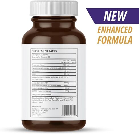 Stress & Relaxation Supplement: Natural Ashwagandha, Lemon Balm, Chamomile Blend - Supports Daily Well-Being, Mental Focus & Vitality, Harmonizing Formula for Inner Balance in Saudi Arabia