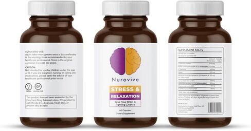 Stress & Relaxation Supplement: Natural Ashwagandha, Lemon Balm, Chamomile Blend - Supports Daily Well-Being, Mental Focus & Vitality, Harmonizing Formula for Inner Balance in Saudi Arabia