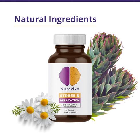 Stress & Relaxation Supplement: Natural Ashwagandha, Lemon Balm, Chamomile Blend - Supports Daily Well-Being, Mental Focus & Vitality, Harmonizing Formula for Inner Balance in Saudi Arabia