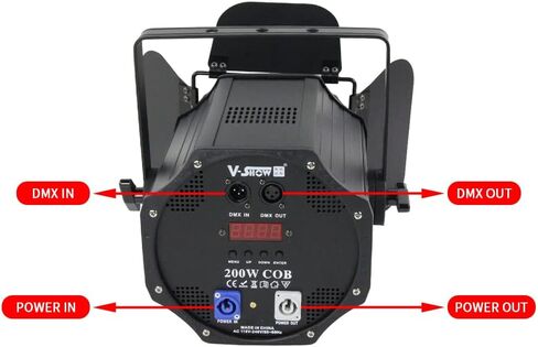 V-Show 200W COB Par - LED مصباح لوحة الطاقة العالية مصباح الفيلم والتلفزيون ضوء مسرح الأداء كتم الصوت in Kuwait