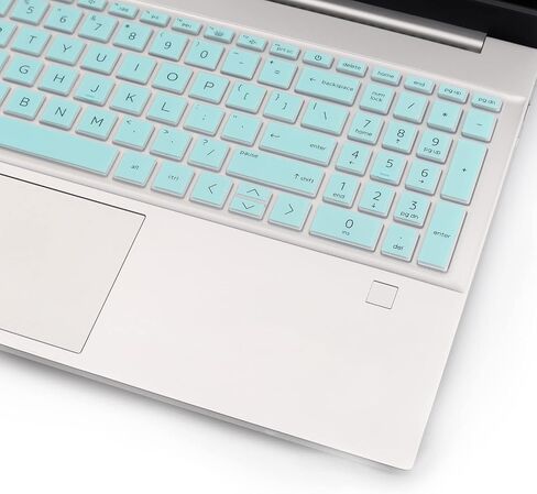 2 قطعة غطاء لوحة المفاتيح لـ 2022 HP Pavilion & HP Laptop 15-eg 15-eh 15-er 15-eg0073/1073cl 15-eg1053cl eg0070wm eg0021nr eg0025nr 15-eh1085CL eh1052/1070wm eh1010nr 15-er0056cl er0151nr-HotBlue+واضح in Kuwait