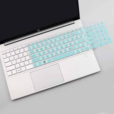 2 قطعة غطاء لوحة المفاتيح لـ 2022 HP Pavilion & HP Laptop 15-eg 15-eh 15-er 15-eg0073/1073cl 15-eg1053cl eg0070wm eg0021nr eg0025nr 15-eh1085CL eh1052/1070wm eh1010nr 15-er0056cl er0151nr-HotBlue+واضح in Kuwait