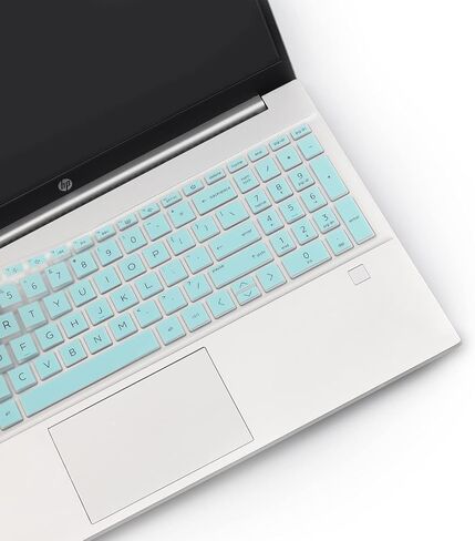 2 قطعة غطاء لوحة المفاتيح لـ 2022 HP Pavilion & HP Laptop 15-eg 15-eh 15-er 15-eg0073/1073cl 15-eg1053cl eg0070wm eg0021nr eg0025nr 15-eh1085CL eh1052/1070wm eh1010nr 15-er0056cl er0151nr-HotBlue+واضح in Kuwait