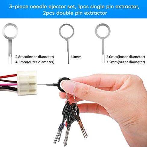 Terminal Pin Removal Tool Kit 82 Pcs Depinning Electrical Connector Pin Extractor Tool Set Wire Terminal Release for Automotive Car Household Devices - Black in Kuwait