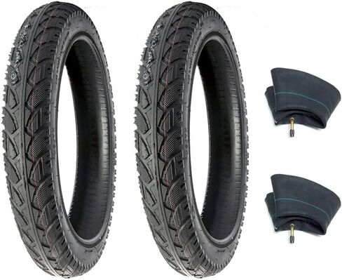 إطارات MMG Combo 2 مع أنابيب داخلية مقاس 16x2.50 (62-305) متوافقة مع الدراجات الكهربائية ودراجات الأطفال ودراجات BMX الصغيرة والدراجات البخارية (يناسب إطارات مقاس 12 بوصة) in Saudi Arabia