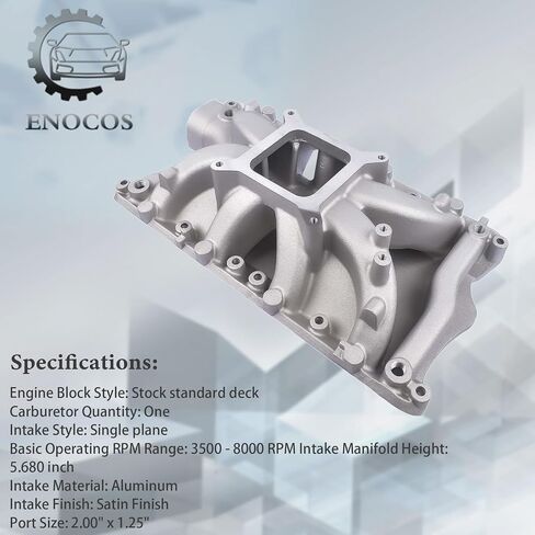 DM-3316 الألومنيوم SBF مشعب السحب ذو المستوى الواحد المتوافق مع الكتلة الصغيرة F-ord 351W Windsor V8، 3500-8000 RPM in Kuwait