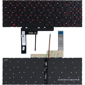Keyboard with Backlit Compatible with MSI Katana GF66 GF76 Pulse GL66 GL76 MS-1581 MS-1582 MS-17L1 MS-17H3, Replacement for Alpha 15 B5EEK MS-158L for Sword 15 A11UC A11UD A11UE, US Layout Backlight