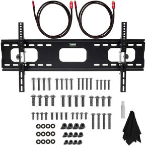 37"-100" Full Motion TV Wall Mount Bracket with Tilt Function, Included Universal Mounting Hardware, 132 LB Capacity, 2 6FT 4K HDMI 2.0 Cables, and Cleaning Wipe with Spray Bottle