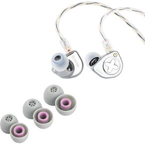 Linsoul SIMGOT EW300 1DD+1Planar+1PZT Hybrid Driver in Ear Monitor, Wired Earbuds IEM & Kiwi Ears Flex Earbud Tips, Replacement Silicone IEM Tips