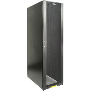 TECMOJO 48U Server Rack Cabinet - عرض 24INCH عرض 48 بوصة 48 بوصة حاوية معدات الشبكة معدات الرف مع العجلات - سعة 3000 رطل (06BLACK)