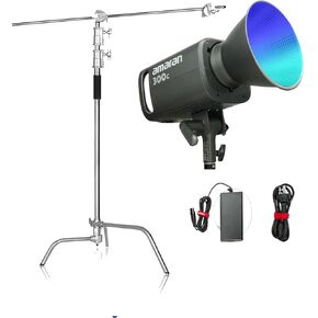 Aputure Amaran 300C مع مجموعة C stand ، 300W RGBWW لون كامل LED LED LIDA BI-COLOR