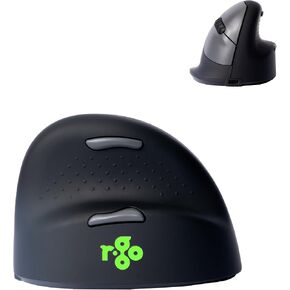 R-Go HE Break Ergonomic Mouse, Wireless Bluetooth - Vertical Ergo Mouse, for Small Hand, Prevents Tennis Elbow/Mouse Arm RSI, Silent Click - for Windows/MacOS, Black