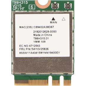 VBESTLIFE 6E Card, 6E Card for MT7922, 2.4G 5G 6G 3 Band, 5400MHz, Bluetooth 5.3, for and for Win11, VBESTLIFE5yr9obkhei