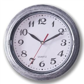SAC SMARTEN ARTS Decor Silent Wall Clock Non-Ticking Decor Wall Clock 8 Inches Vintage Gold Metalic Looking Easy to Ready for Home/School/Hotel/Office