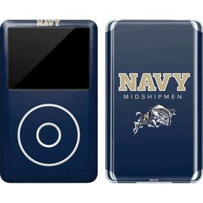 Skinit Decal MP3 Player Skin Compatible with iPod Classic (6th Gen) 80GB - Officially Licensed College Navy Midshipmen Design