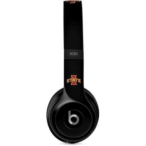 Skinit Decal Audio Skin Compatible with Beats Solo 2 Wired - Officially Licensed College Iowa State Black Design