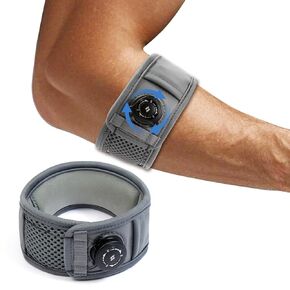 Tennis Elbow Brace for Men Women, Elbow Brace for Tendonitis Tennis Elbow & Golfer's Elbow, Adjustable Elbow Strap, Gray, REGULAR Size (M/L), 9"–11.5", 1 Pack