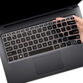 MUBUY Keyboard Cover for Acer Aspire Go 14 AG14-31P, Aspire 14 A14-51M A14-52M A14-52MT, Aspire Vero 14 AV14-52P AV14-52 14-inch Laptop Keyboard Protective Cover Skin-Black