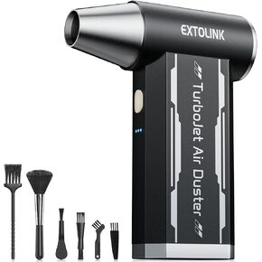 L8 Compressed Air Duster 180,000 RPM 4-Speed Electric with TurboJet Mode, 8000mAh Battery & Cleaning Kit, for Desktop, PC, Keyboard, Laptop, Car, Home