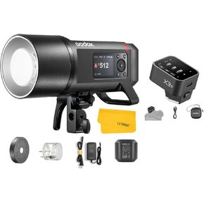 GODOX AD600 Pro II AD600Pro II Outdoor Flash Strobe, 2.4G TTL Studio Flash HSS 1/8000s, 40W Bi-Color Modeling Light, Lithium Battery, with Godox X3S X3-S TTL Wireless Flash Trigger