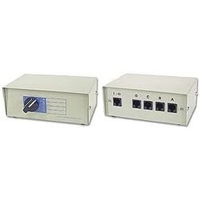 CablesOnline 4-Way ABCD 8P8C RJ45 Metal Rotary Manual Switch Box, SB-035
