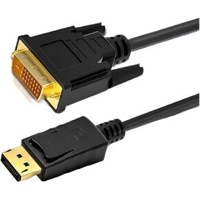 1080P DisplayPort DP to DVI 24+1 Cable Adapter DP to DVI Conversion Cable for de*/ll M>oni>tor Projector DisplayPort Cable 1.8m(1.5m)