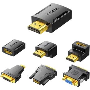 HDMI-Compatible to DVI Adapter Plated Converter Adapter pl-UG Play High Definition Video Transmission Cable Extender(Grey)