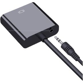 HD 1080P HDMI to Converter Cable with 3.5mm Ja-ck Power Supply Port Adapter for Desktop PC Projector P;S/4 TV BoxNote(No Audio No Power)