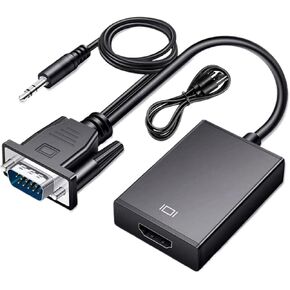 to HDMI Adapter with Male to Female Converter Full HD 1080p Video Adapter with USB Power Cable