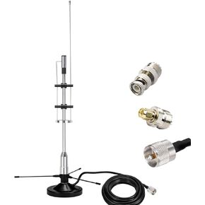 هوائي 2M 70cm GMRS ، هوائي ماسح ضوئي لشرطة سطح المكتب في الهواء الطلق للمنزل ، 25-3000MHz VHF UHF FM CB GMRS ADSB ل SDR/AIR