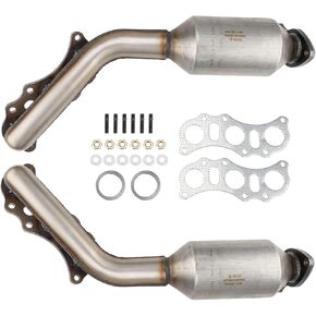 محول حفاز KAX مناسب لـ 2007-2009 FJ Cruiser 4.0L، 101340، 101339 الفولاذ المقاوم للصدأ عالي الأداء قطعتين (متوافق مع EPA)