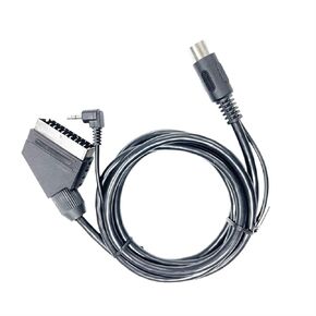 [Replacement] Nickel Plated for SEGA for Genesis 1 for NEO for GEO 3.5mm Plug Dual Channel for scart for av 1.8 Meters NNYIMJ