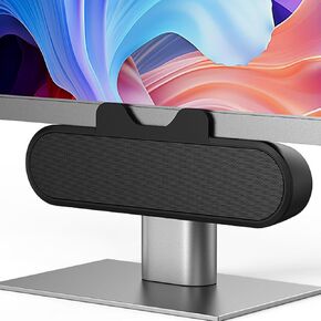 Yoidesu Computer Speaker for Desktop PC, 10W High Definition Stereo USB Wired Speaker with Volume Control Clamp Mount for Monitor or Desk Use