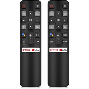 2PC RC802V FNR1 Replacement Remote Fit for TCL Android 4K Smart TV [NO Voice Function] 40S334 50S434 55S434 75S434 40S330 70S430 32S334 55S435 50S435 43S434 32S6500A 65P8S 65P8 49S6800FS 32S6500S