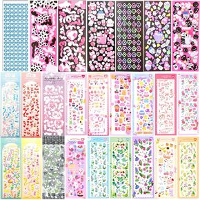 25 Sheets Cute Laser Deco Stickers Set, Decor Kpop Stickers. for Photocards, Headphones, Water Bottle, Phones, laptops, Planner