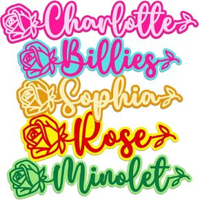 Personalized Name Sticker Custom Name Sticker Vintage Color Customizable Text Stickers Cute Decal Sticker Funny for Hard Hat Waterproof Vinyl Sticker for Water Bottle Phone Case Laptop Tumblers