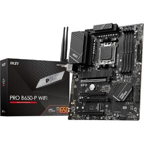 MSI Pro B650-P WiFi AMD AM5 ATX Motherboard ، 4x DDR5 ~ 128GB ، 1x PCI-E X16 ، 2X M.2 ، 6x SATA ، 8x USB 3.2 ، 1x نوع USB C (متجدد)